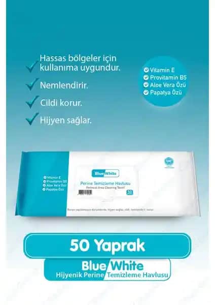 Blue White Hijyenik Perine Temizleme Havlusu Sağlık ve Hijyen Standartlarını Yükseltiyor