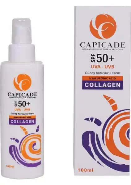 Capicade SPF 50+ Collagen Güneş Koruyucu Krem ile Güçlü ve Güvenilir Koruma
