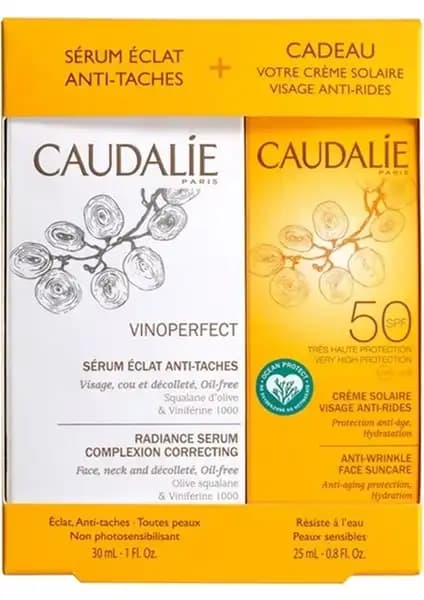 Caudalie Vinoperfect Sun Set: Yüksek Koruma ve Parlaklık Sağlayan Cilt Bakım Seti