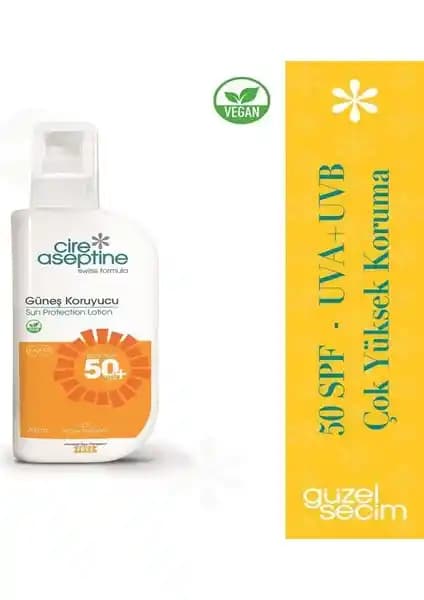 Cire Aseptine Güneş Koruyucu Losyon 50 SPF ile Güçlü ve Güvenli Güneş Koruması