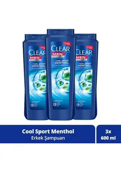Clear Men Cool Sport Menthol Erkekler İçin Kepek ve Yağlanmaya Karşı Etkili Şampuan