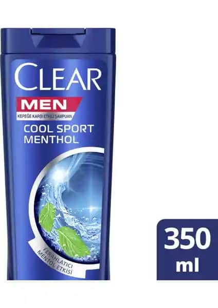 Clear Men Cool Sport Menthol Şampuan Erkekler İçin Kepek ve Ferahlık Sağlayan Temizlik Ürünü