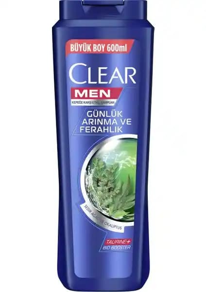 Clear Men Günlük Arınma ve Ferahlık Şampuanı Erkekler İçin Derin Temizlik ve Tazelik Sağlar