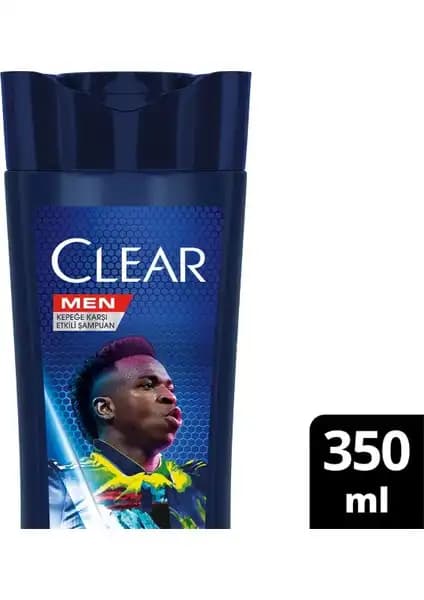 Clear Men Kepeğe Karşı Etkili Şampuan Vinícius Júnior 350 ml Saç Sağlığını Koruyan Güçlü Çözüm