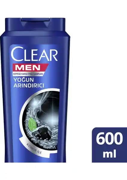 Clear Men Yoğun Arındırıcı Erkek Şampuanı Kepek ve Yağlanma Kontrolü İçin Uygun
