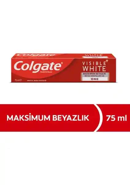 Colgate Visible White Maksimum Beyazlık Diş Macunu ile parlak ve sağlıklı gülüşler elde edin