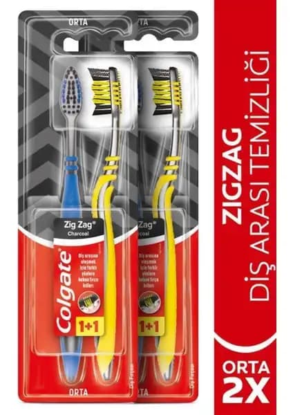 Colgate Zigzag Charcoal Orta Sertlik Diş Arası Temizliği Fırçası, Hijyenik ve Etkili Ağız Bakımı