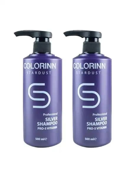 Colorinn Stardust Silver Mor Şampuan Boyalı Saçlar İçin Renk Koruma ve Parlaklık Sağlar