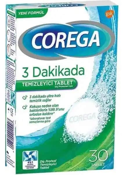 Corega 3 Dakikada Protez Temizleyici Tabletleri: Hızlı ve Etkili Hijyen Çözümü