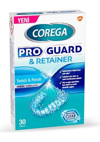 Corega Pro Guard Retainer Günlük Temizleyici ile ağız hijyeninizi koruyun