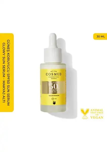 Cosmed SPF50 Parlak Güneş Serumu: Yüksek Koruma ve Doğal Işıltı Sunan Güneş Kremi