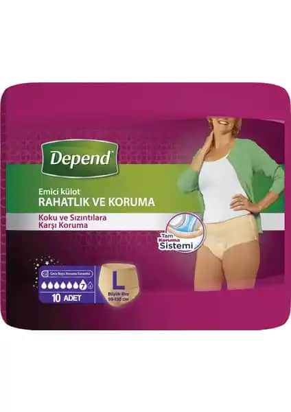 Depend Emici Külot Lohusa Pedi Kadınlar İçin Günlük Güvenlik ve Konfor Sağlar