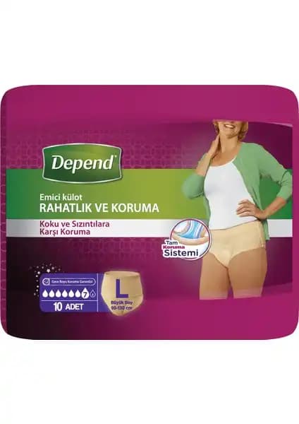 Depend Emici Külot Lohusa Pedi Kadınlar İçin Günlük Güvenlik ve Konfor Sağlar