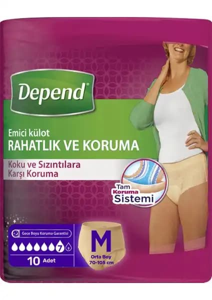 Depend Emici Külot Lohusa Pedi M Beden Güvenilir ve Konforlu Kullanım İçin Tasarlandı