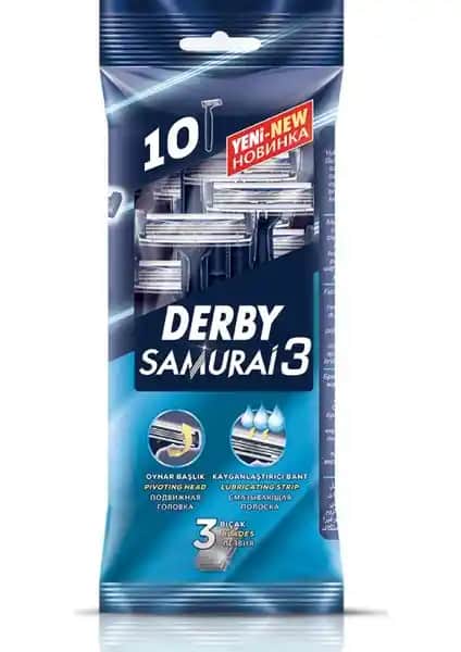 Derby Samurai 3 Bıçaklı Tıraş Bıçağı Seti: Hijyenik ve Pratik Kullanım İçin Uygun Çözüm