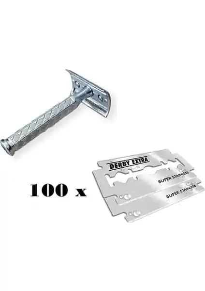 Derby Traş Makinesi ve Berber Jileti 100'lü Paket: Ekonomik ve Profesyonel Kullanım İçin