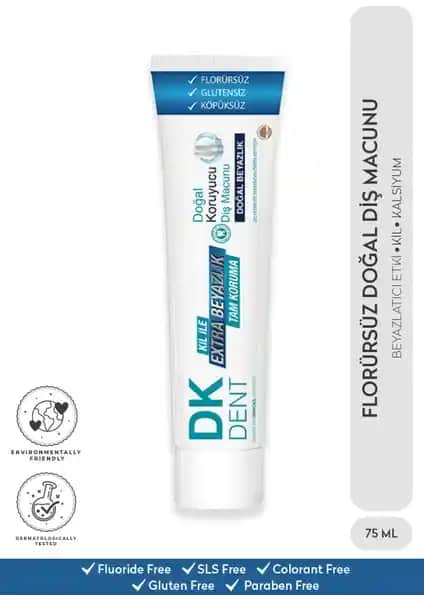 Dermokil DKDENT Klasik Florürsüz Doğal Diş Macunu ile Sağlıklı ve Parlak Dişler İçin Günlük Bakım