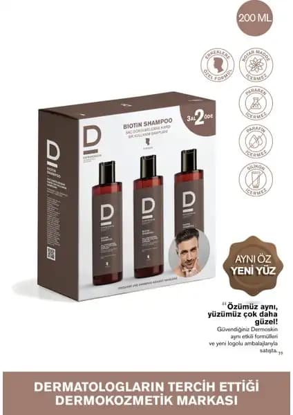 Dermoskin Biotin Şampuanı Erkekler İçin Saç Dökülmesine Karşı Güçlendirici Bakım Ürünü
