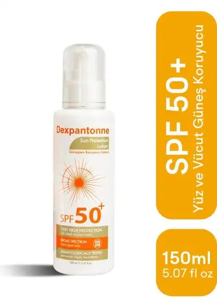 Dexpantonne Güneşten Koruyucu Losyon SPF 50+ 150ml ile Güvenli ve Etkili Güneş Koruması