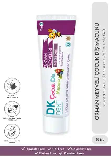 Dk Dent Çocuk Diş Macunu Orman Meyveli Güvenli ve Doğal İçeriğiyle Sağlıklı Diş Bakımı