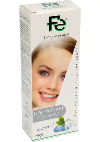 Doğal ve Etkili Fe Diş Pastası Natural 90 Gr. Beyazlatıcı ve Tartar Önleyici