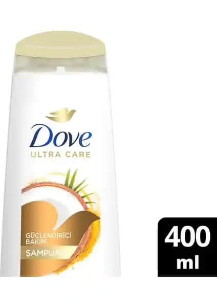 Dove Ultra Care Saç Bakım Şampuanı Hindistan Cevizi Yağıyla Güçlendirici ve Parlak Saçlar İçin