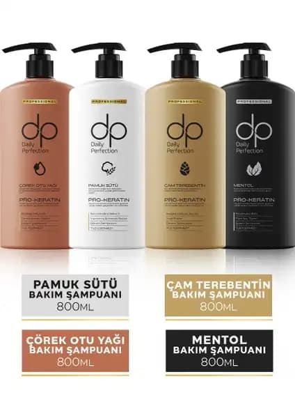 Dp Daily Perfection Şampuan Seti: Doğal İçeriklerle Güçlü ve Parlak Saçlar İçin Uygun