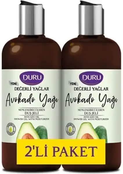 Duru Duş Jeli 500 ml + 500 ml Avantaj Paketi Avokado Yağı İçeriğiyle Sağlıklı Cilt Bakımı
