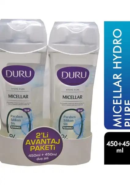 Duru Duş Jeli ve Hydro Pure Micellar ile Günlük Ferahlatıcı ve Doğal Bakım Seti