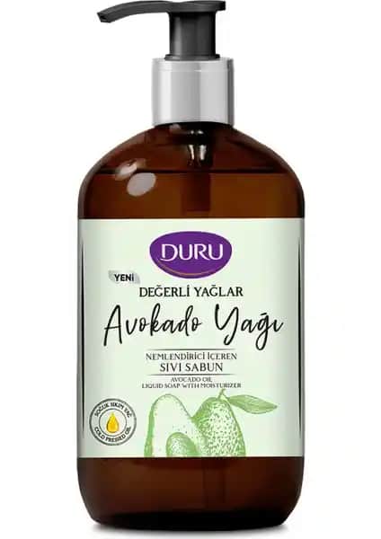 Duru Nemlendirici Avokado Yağı Sıvı Sabun Doğal ve Cilt Dostu Temizlik Ürünü