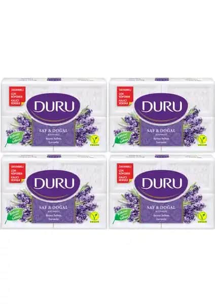 Duru Saf ve Doğal Lavanta Beyaz Kalıp Sabun 16'lı, Cilt Dostu ve Ekonomik Doğal Sabun