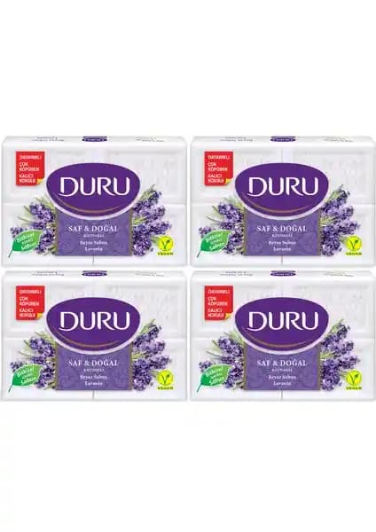 Duru Saf ve Doğal Lavanta Beyaz Kalıp Sabun 16'lı, Cilt Dostu ve Ekonomik Doğal Sabun