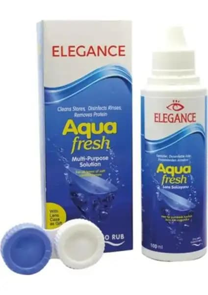 Elegance Aqua Fresh 100 ml Çok Amaçlı Kontakt Lens Bakım Solüsyonu Günlük Temizlik ve Koruma