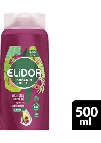 Elidor Doğanın Enerjisi Saç Bakım Şampuanı Doğal İçeriklerle Saçlara Parlaklık ve Güç Kazandırır