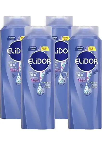 Elidor Superblend 2'si Bir Arada Şampuan ve Saç Bakım Kremi Kepeğe Karşı Etkili 80 Characters