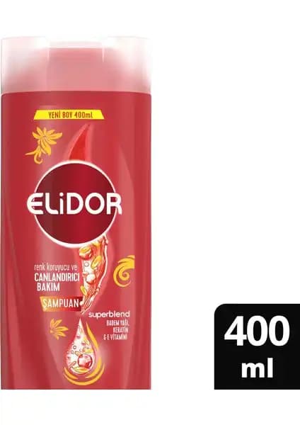 Elidor Superblend Saç Bakım Şampuanı Boyalı Saçlar İçin Renk Koruma ve Canlandırma Özelliğiyle