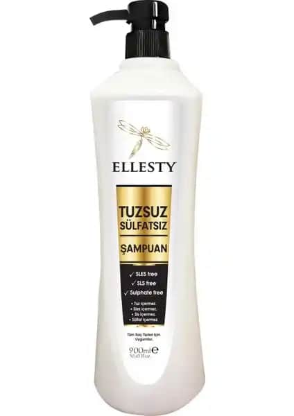 Ellesty Sülfatsız Tuzsuz Şampuan 900 ML ile saç sağlığında doğal bakım ve güçlendirme