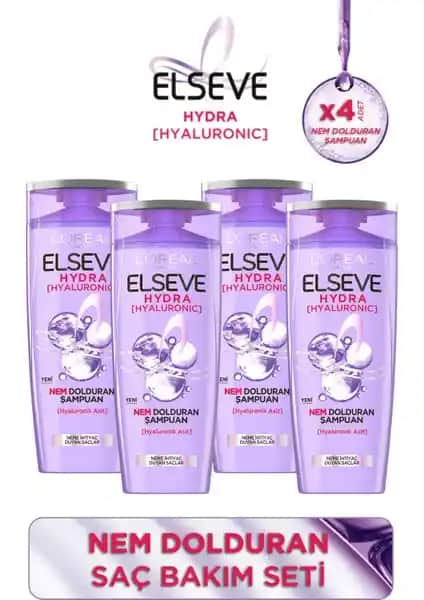 Elseve Hyaluronic Şampuan Seti: Derinlemesine Nemlendiren ve Parlaklık Sağlayan Saç Bakım Ürünü
