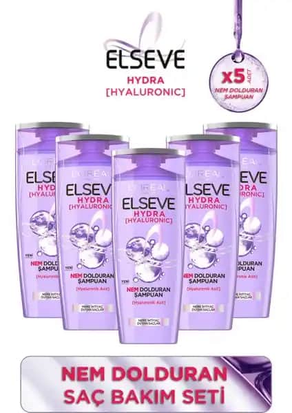 Elseve Hyaluronic Şampuan Seti: Tüm Saç Tipleri İçin Nemlendirici ve Güçlendirici Bakım