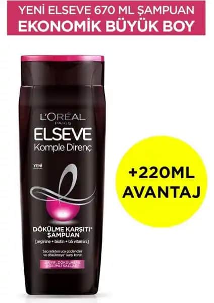 Elseve Komple Direnç Şampuanı: Saç Güçlendirme ve Dökülmeye Karşı Etkili Çözüm