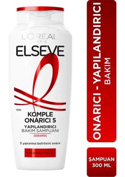 Elseve Komple Onarıcı 5 Yapılandırıcı Bakım Şampuanı Saçları Güçlendiren ve Onaran Formül