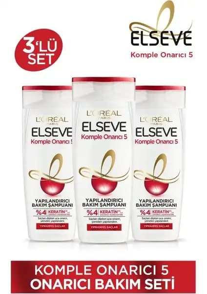 Elseve Komple Onarıcı 5 Yapılandırıcı Şampuan Saçların Güçlenmesine ve Sağlıklı Görünmesine Yardımcı Olur