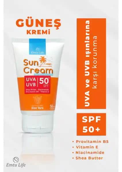 Emtu Life 50 SPF Güneş Kremi: Yüksek Koruma ve Nemlendirici Özellikleriyle Güvenilir Güneş Koruyucu