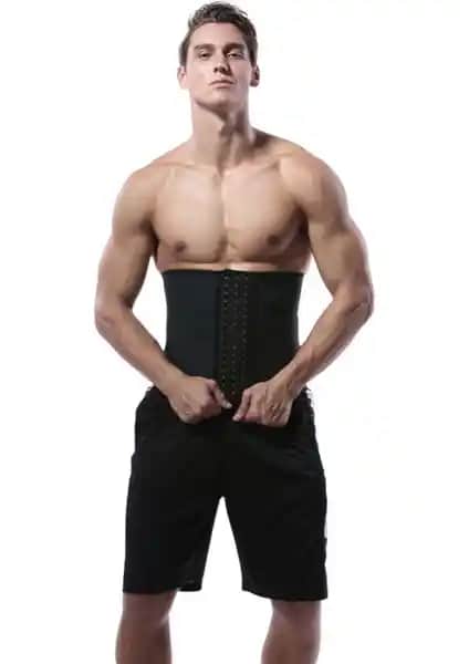 Erkekler İçin Lateks Korse Bel ve Karın Bölgesini Şekillendiren Dayanıklı Tasarım