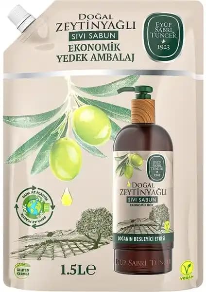 Eyüp Sabri Tuncer 1,5lt Doğal Zeytin Yağlı Sıvı Sabun Cilt Bakımında Doğallık ve Geleneksel Üretim