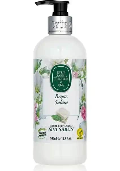 Eyüp Sabri Tuncer Doğal Zeytinyağlı Beyaz Sıvı Sabun Cilt Dostu ve Güvenli Temizlik Ürünü