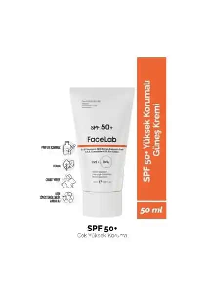 Facelab SPF50+ Güneş Kremi: Yüksek Koruma ve Cilt Bakımı İçin Güçlü Seçenek