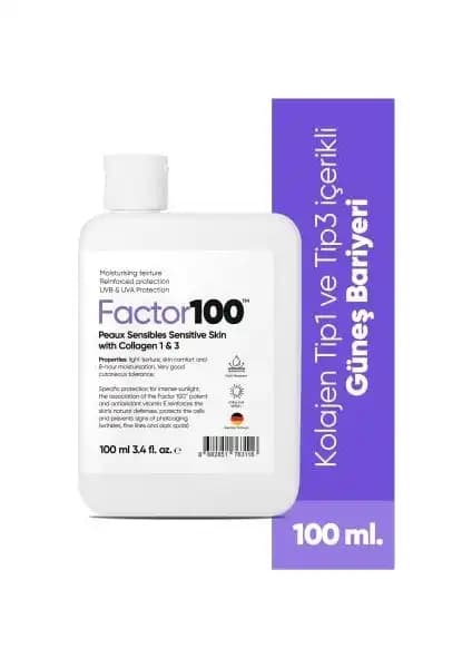 Factor 100 Ultra Nemlendirici Leke Karşıtı SPF50 Güneş Koruyucu Krem - Günlük Cilt Koruma ve Nemlendirme