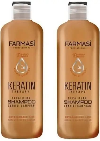 Farmasi Keratin Therapy Onarıcı Şampuan 360 Ml İki Paket Saç Güçlendirme ve Onarım Ürünü
