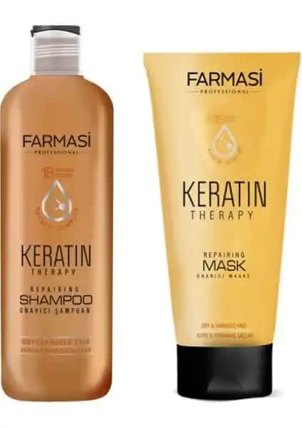 Farmasi Keratin Therapy Onarıcı Set ile kuru ve yıpranmış saçlara doğal bakım çözümleri